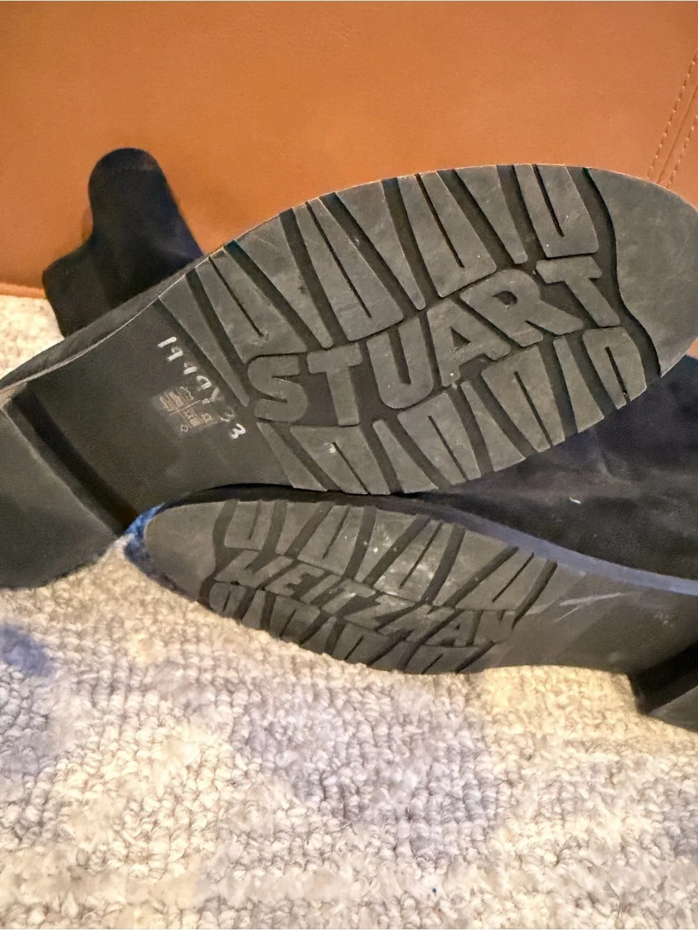 Stuart Weitzman Black Suede Chelsea Ankle Boots